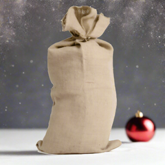 Christmas Santa Sacks Traditional Plain Hessian