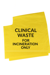 Medium Yellow Clinical Waste Sack 11x17x26" Inches (280 x 432 x 660mm)