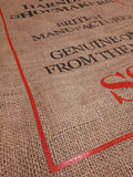 QTY 50 Printed Hessian Sacks Jute, 25kg, 7oz. weight sack 50cm x 80cm