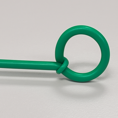 Green 4" Inch Coated PVC Wire Ties