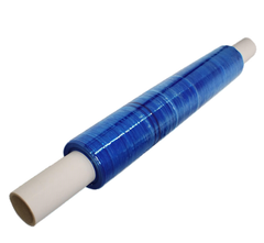 Blue Tint Pallet Wrap 400mm x 300 Metre, 17Mu Extended Core - SACKMAN