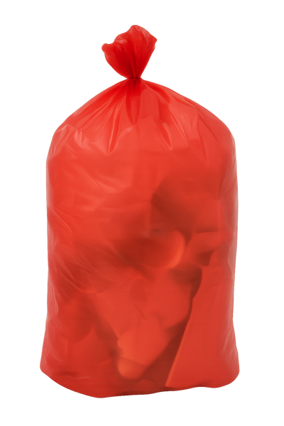 Large Red Soluble Strip Sack  Size: 18x28x38" Inches (457 x 711 x 965 mm)