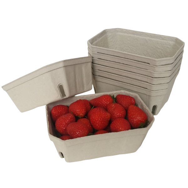 600pcs, 500g, Pulp Punnets, 19 x 11cm  x 6.3cm Trays
