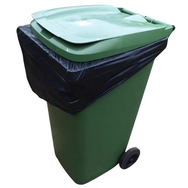 Black Wheelie Bin Liners 28 x 44 x 62" Inches, 100 Per Box, 240 Litres