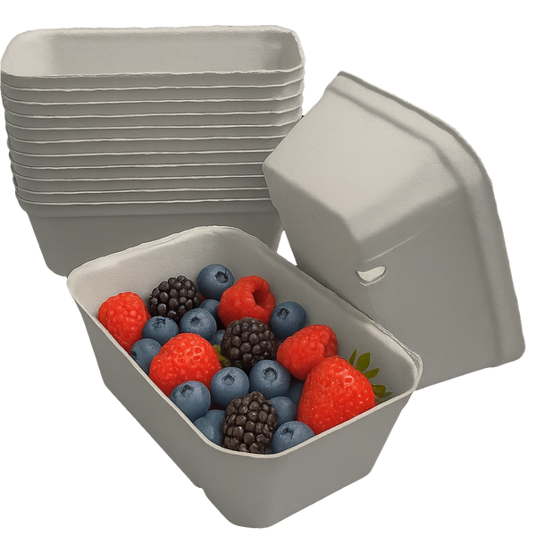 600pcs, 500g, Pulp Punnets, 19 x 11cm  x 6.3cm Trays