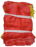 Extra Large Red Leno Poly Mesh Net Log Bags 52 x 85 cm (20" x 33" Inches)