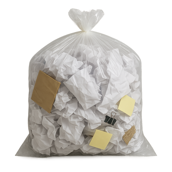 Clear Refuse Sacks 18"x 25" x 39" Inches, Suitable for 10kgs, 200 per Box
