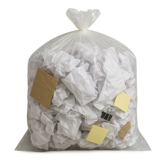 Clear Refuse Sacks 18"x 25" x 39" Inches, Suitable for 10kgs, 200 per Box - Sackman