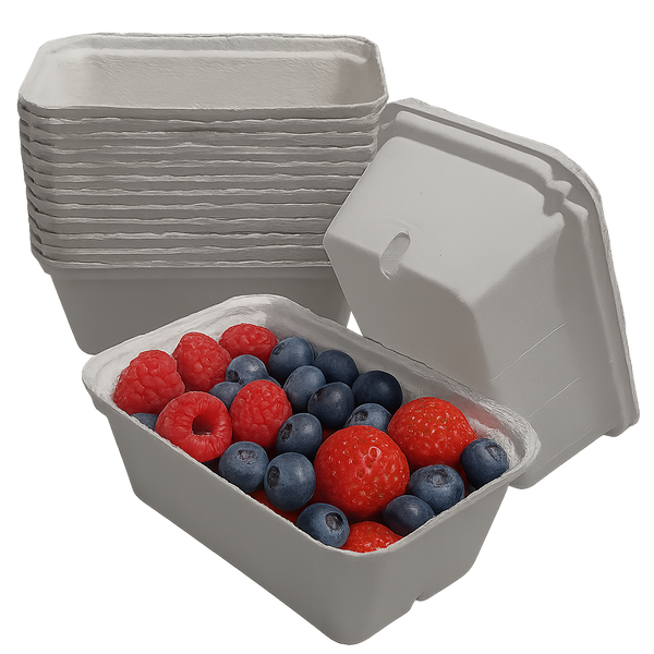 1,080pcs, 250g, Pulp Punnets, 14 x 9cm x 5cm Trays