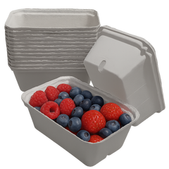1,080pcs, 250g, Pulp Punnets, 14 x 9cm x 5cm Trays - Sackman