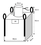 QTY 100 Bulk Bags 85 x 85 x 85cm with Fill Spout 35 x 50cm