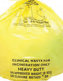 Medium Yellow Clinical Waste Sack 11x17x26" Inches (280 x 432 x 660mm)
