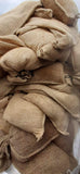 Filled Hessian Sand Bags Size 25cm x 50cm x 10cm High, 15kgs