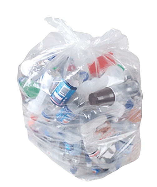 Clear shop recycling bags