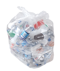 Clear Refuse Sacks 16"x 25" x 39", QTY 200 Sackman