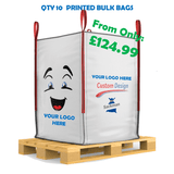 Printed Mini Bulk Bags, One Side with your Logo, Size: 50x50x50cm
