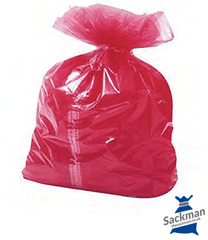 QTY 200 Medium Red Soluble Strip Sack Size: 18" x 29" x 30" Inches (457 x 711 x 762mm) | Sackman | Sackman