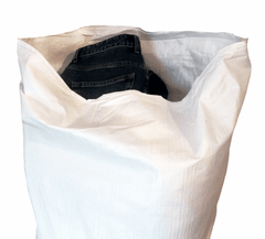 White Woven Polypropylene Sacks 71 cm x 142 cm (29" x 56" Inches) | Sackman | Sackman