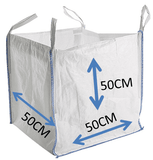 Mini 1 Tonne Builder Bulk Bag 50cm x 50cm x 50cm - with Lids FIBC