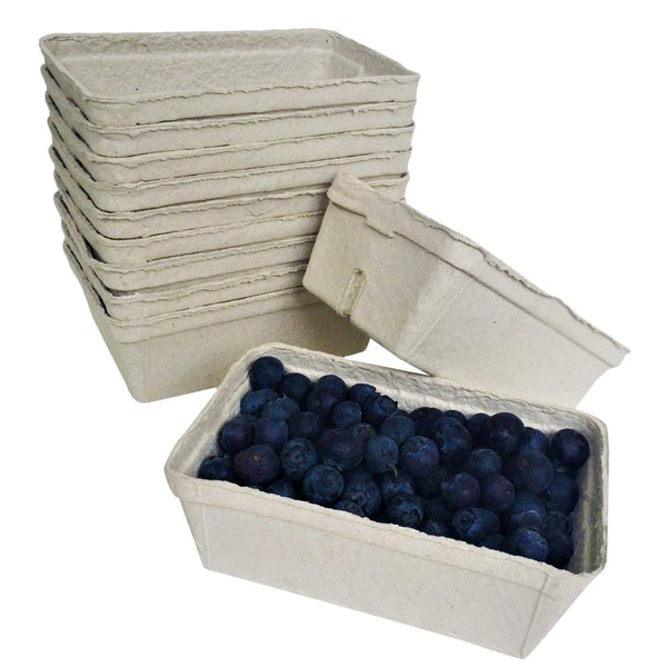 250g Biodegradable Fruit and Veg Punnets, 14 x 9cm Size Trays