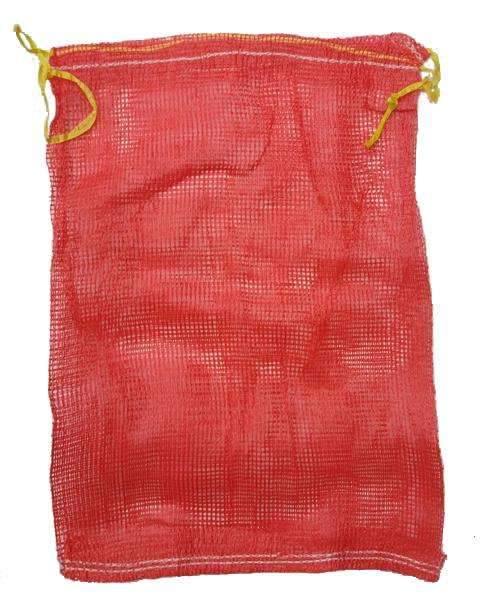 Red Leno Poly Mesh Net Bags Size: 35 x 50cm (12 x 20" Inches)
